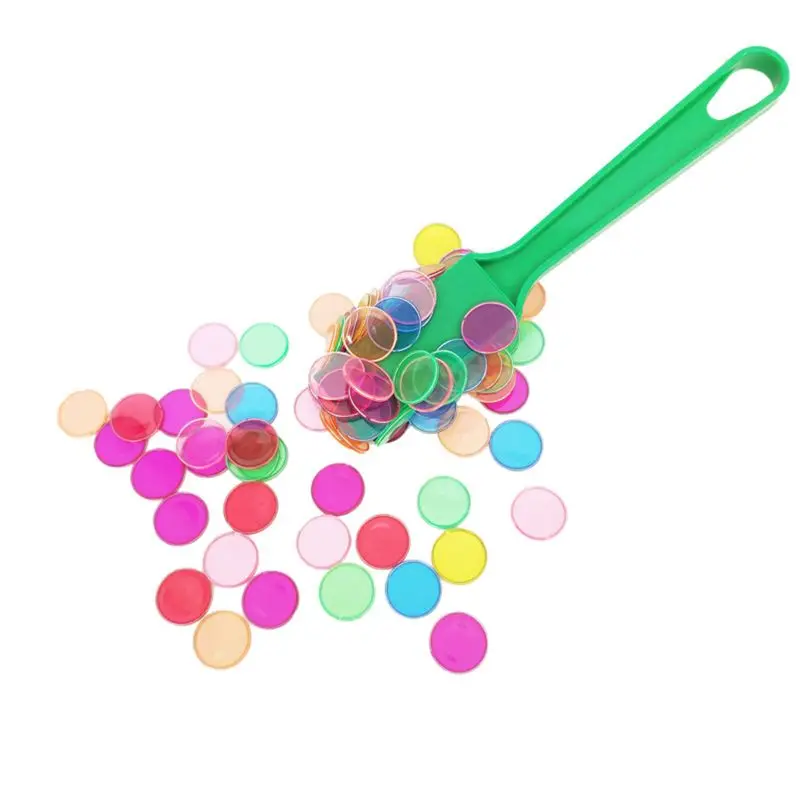 HOT PREDAJ Montessori Vzdelávacích Hračiek Magnetické Stick Prútik Nastaviť Priehľadnú Farbu Počítanie Čipy S Kovové Slučky