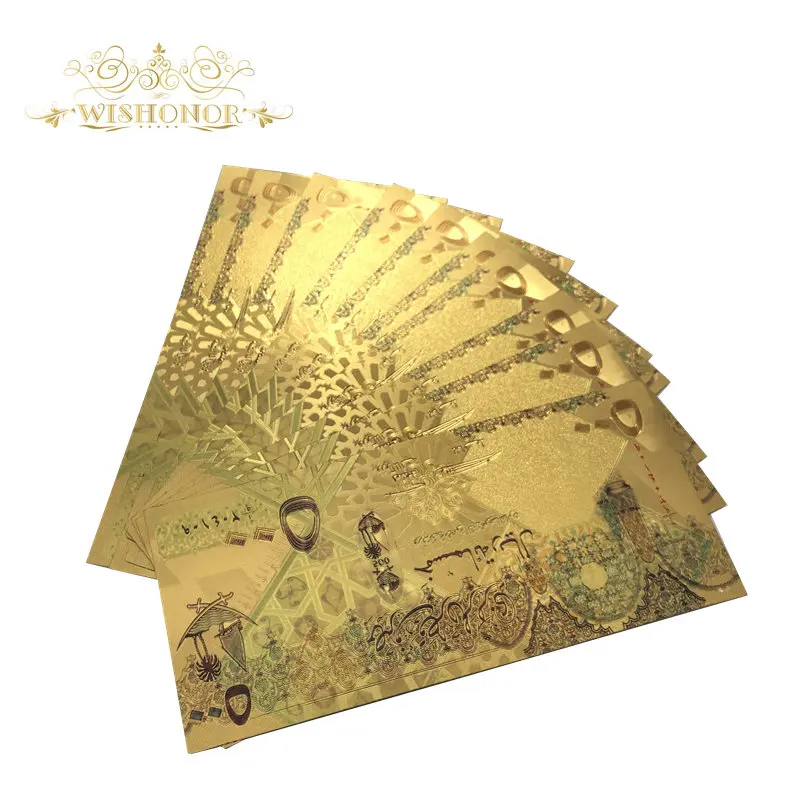 Hot Predaj Za Pekné Katar Bankovky 500 Riyals Bankoviek v 24k Gold Falošné Papierové Peniaze Na Darček