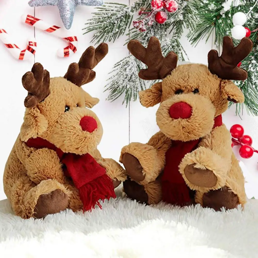 HOT PREDAJ！！！Krásne Vianoce Sobov Šatku Plyšové Mäkké Bábiky Hračky Domov Gauč Dekorácie