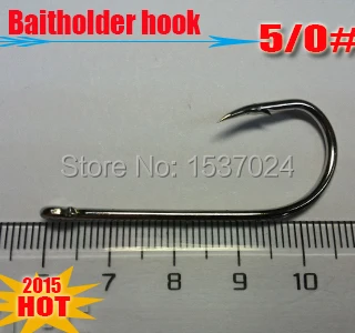 Hot rybárske háčiky baitholder háčik veľkosti 5/0# quantily 50pcs/veľa length47mm