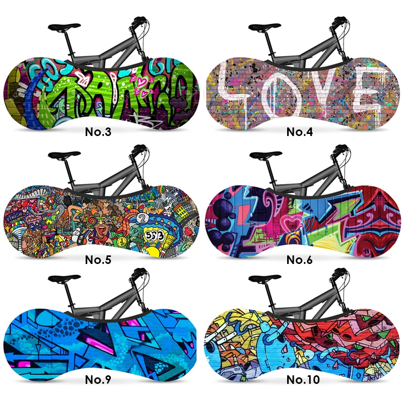 HSSEE graffiti seriál elastické bicykli, krytý protiprachový kryt, elastickej tkaniny bicyklov pneumatiky kryt 700 c 26