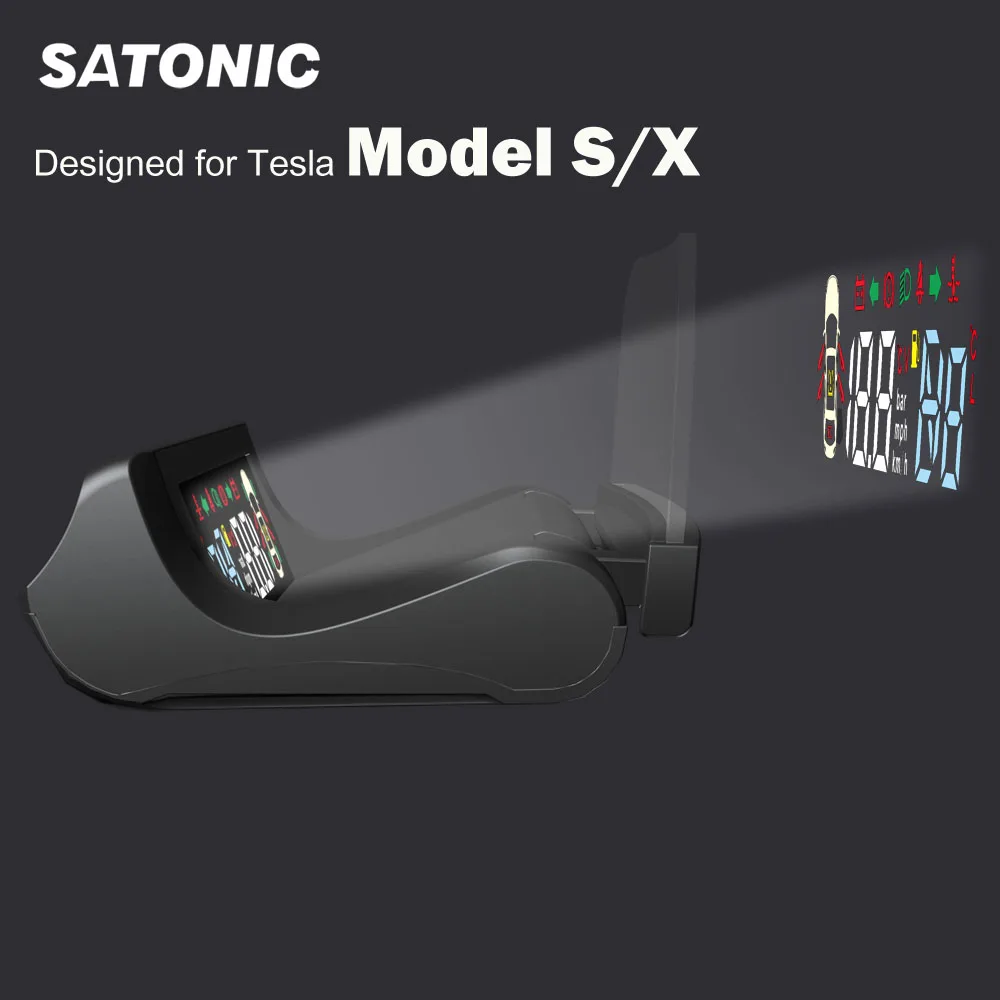HUD Head up displej Rýchlosť Projektor Alarm prekročenia rýchlosti Otáčania prevodovky Svetlo Pripomínať pre Tesla Model 3