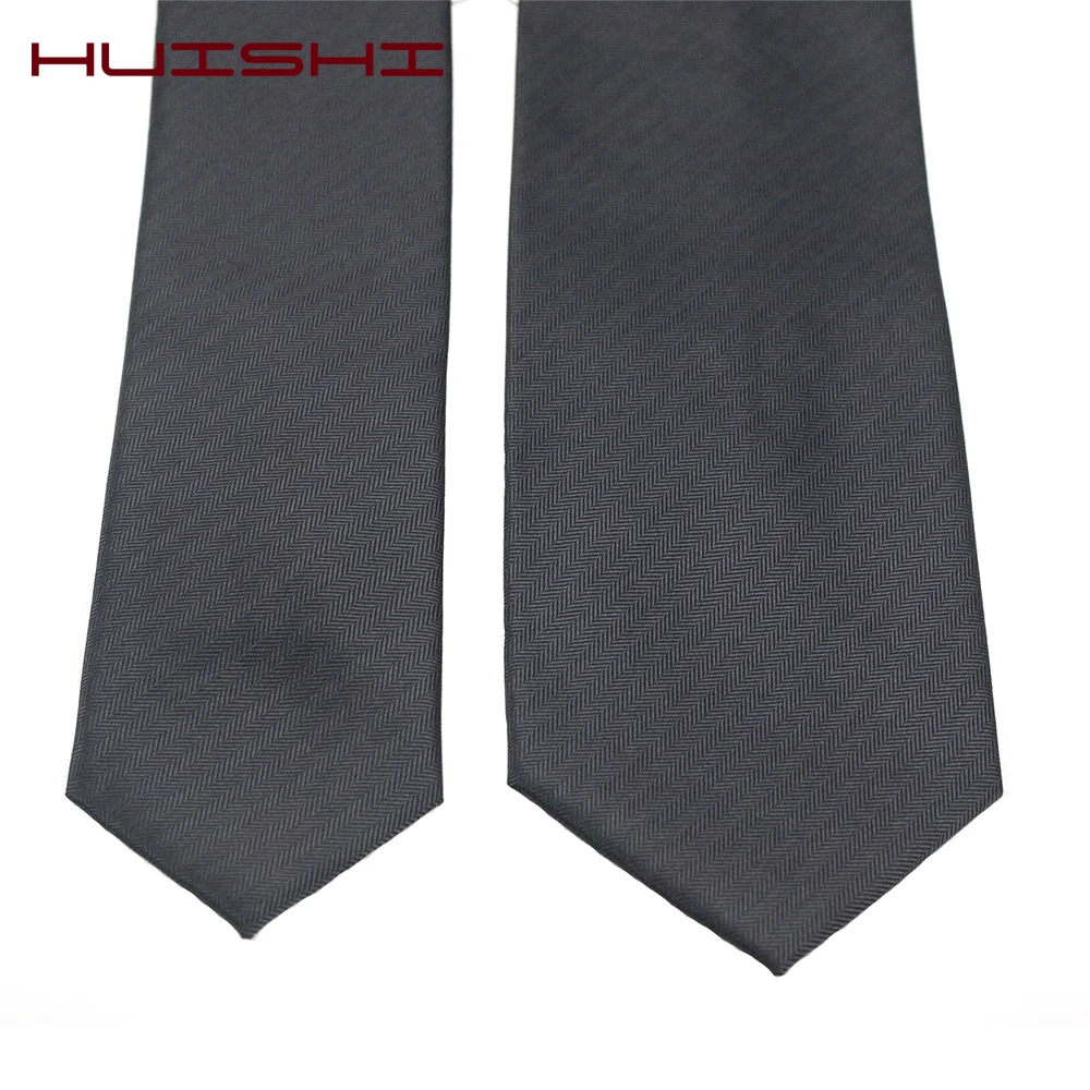 HUISHI Nové Cravat 6typ Úzke Väzby Slim Prekladané Skontrolujte Pevné Tmavo Sivá 8 cm Krku Kravatu Pre Mužov Módneho priemyslu Svadobné Kravaty