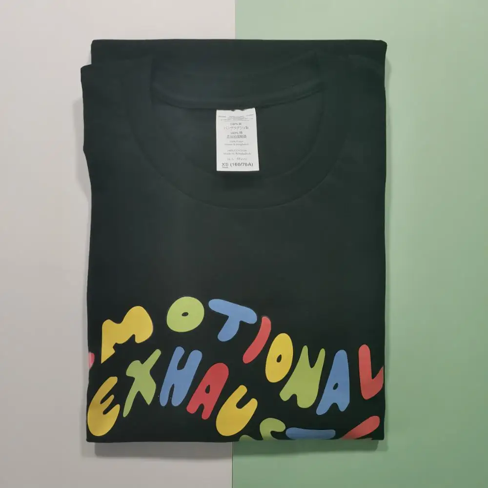 Humor Emocionálne Vyčerpaný Vytlačené T Košele Farebné Listy T-Shirt Ženy Letné Topy Street Nosiť Mäkké Bavlnené Harajuku Topy