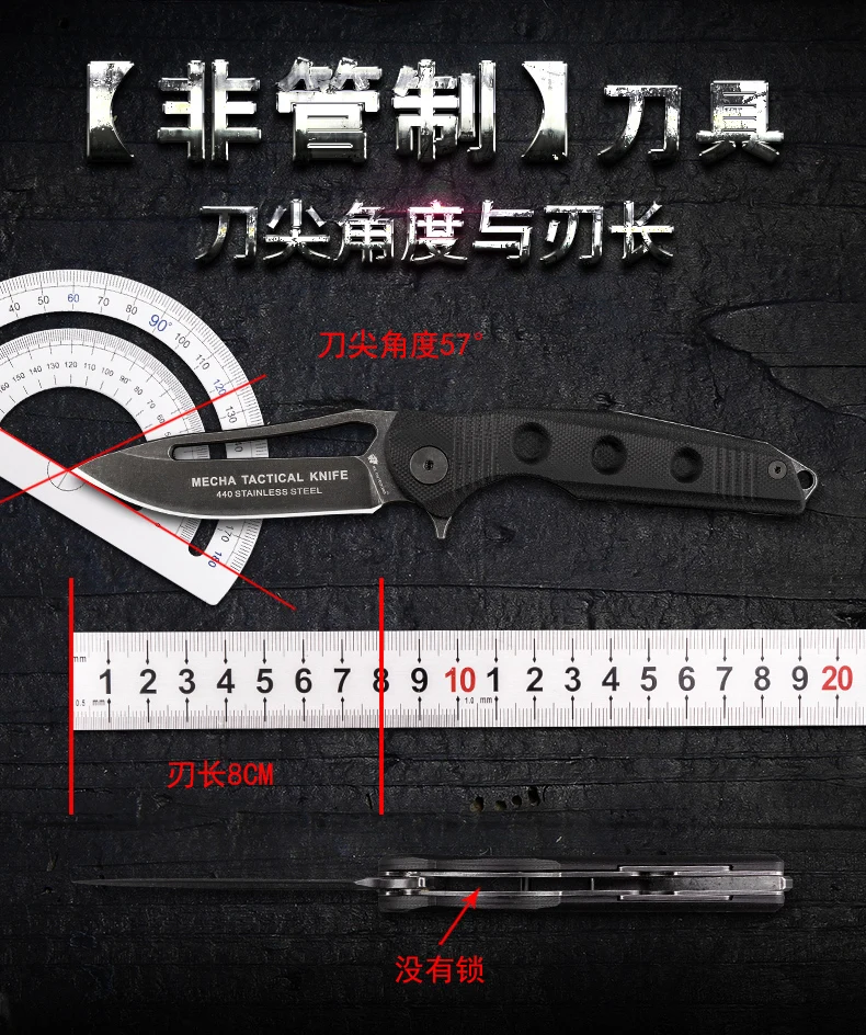 HX Vonku Faca 440C Čepeľ, skladací nôž taktické vreckový nôž na prežitie cs ísť na lov nástroje z Nehrdzavejúcej ocele edc kempovanie nože