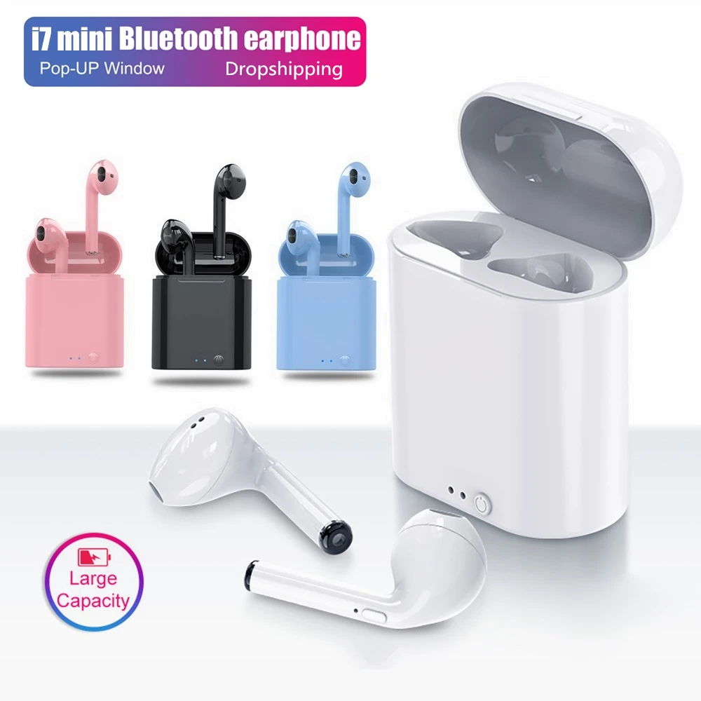 I7s mini Bluetooth 5.0 Slúchadlá Bezdrôtové slúchadlá Športové Slúchadlá HIFI Slúchadlá s micphone Slúchadlo puzdro Pre Iphone Xiao