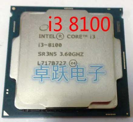 Intel Core i3 8series Procesor I3 8100 I3-8100 LGA CPU 1151-pozemky FC-LGA 14 nanometrov Quad-Core doprava zadarmo