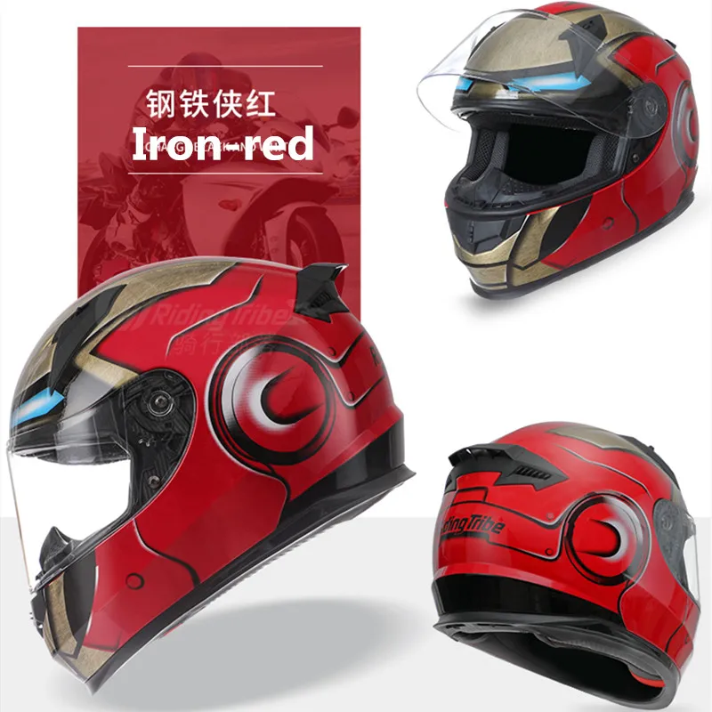 Iron Man Motocyklové Prilby Plnú Tvár Vysoká pevnosť Motorke Motocross Off-road Profesionálne Pretekárske Prilbu Casco de moto-X301