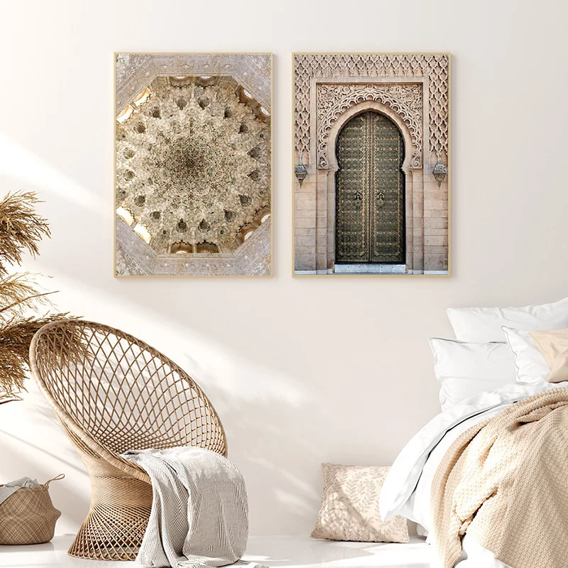 Islamská architektúra plagát mešita wall art plátno tlač moderné domáce dekorácie