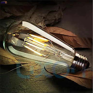 IWHD ST64 LED Žiarovky Edison Žiarovka Žiarovka E27 220V Priemyselné Dekor Vintage Retro Lampy Žiarovky Ampoule Bombillas Gloeilamp