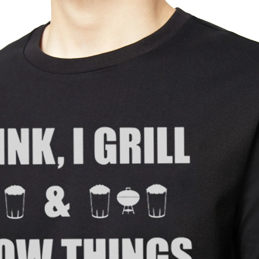 Ja pijem Pivo a ja Gril Veci Zábavné BBQ Unisex Grafické Módy Nové Bavlna Krátky Rukáv T Košele O-Krku Harajuku T-shirt