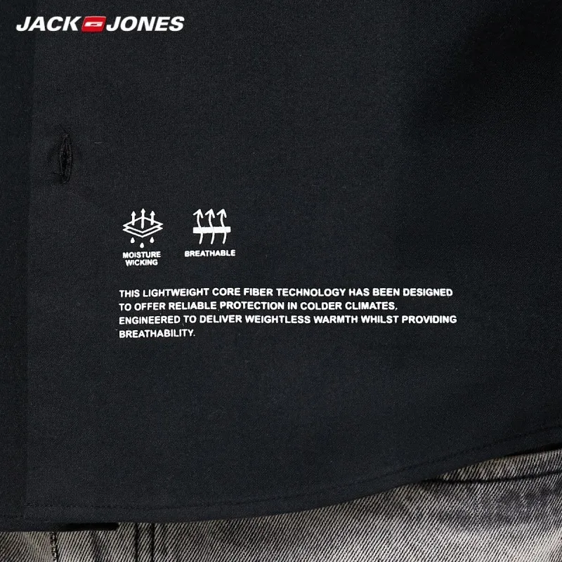JackJones pánske Tričko Voľné Nosenie Príležitostné Bavlna Vytlačené Dlho puzdre Tričko pánske Topy pánske Oblečenie| 219405509