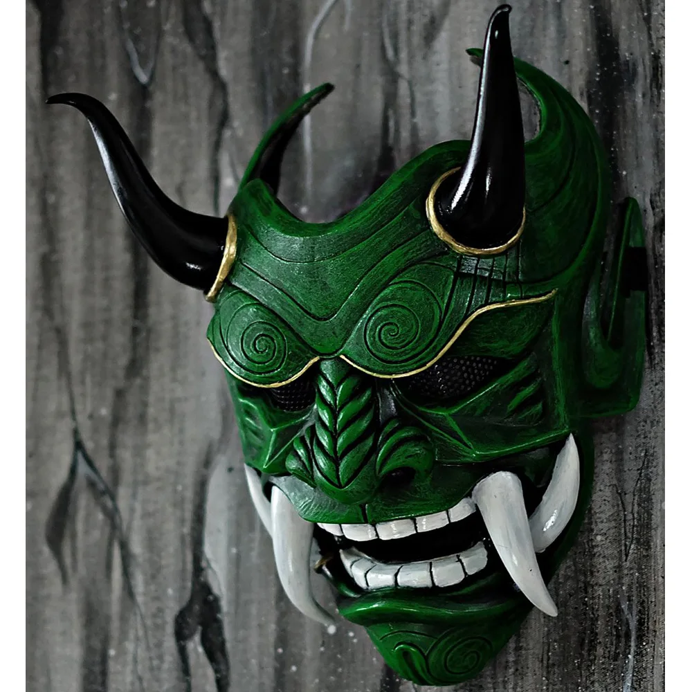 Japonsko Pradžňa Maska Halloween Kolektívne Dekoratívne Latex Japonský Budhizmus Pradžňa Ghost Strašidelné Maškaráda Prilba Cosplay Rekvizity