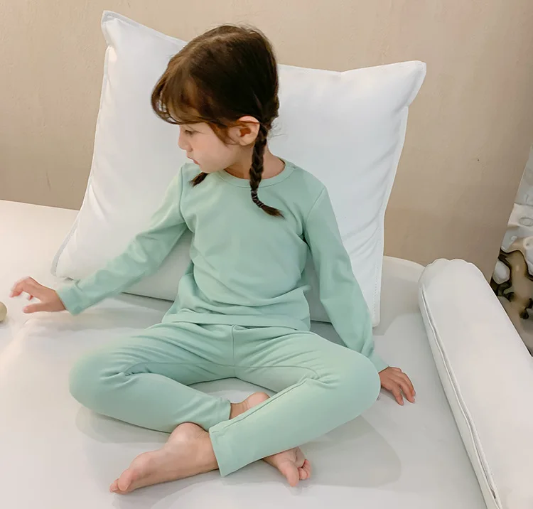 Jar v Zime Deti Pyžamá Nastaviť Teplé Pevné Sleepwear Deti Chlapci Dievčatá Pyjamas Deti, Oblečenie Pre 1-6T