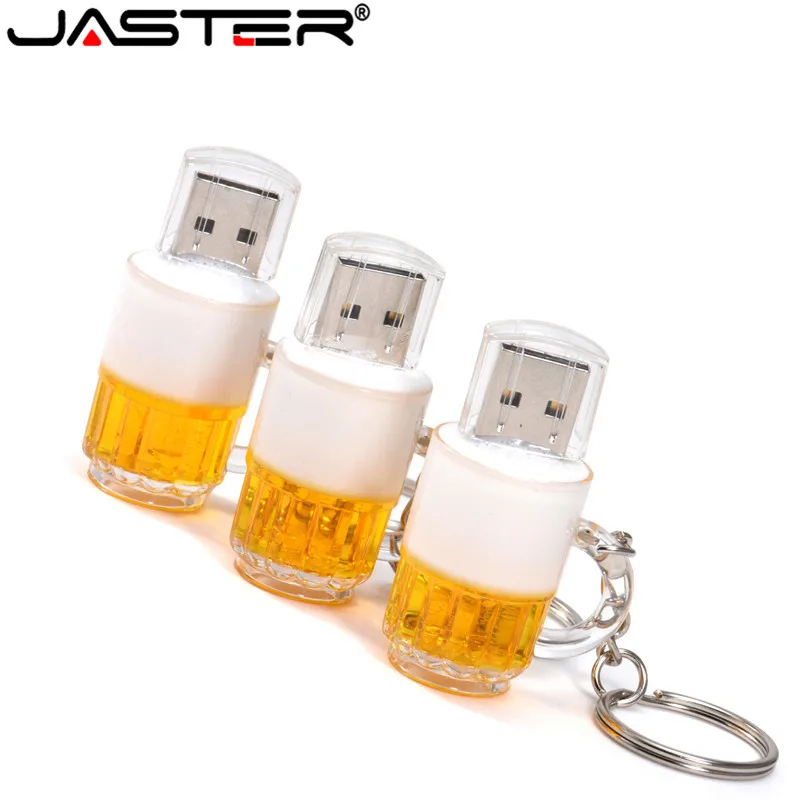 JASTER pohode tvorivé Pivo hrnček štýl usb2.0 4GB 8GB 16GB pero jednotku USB Flash Disk tvorivé 32GB kl ' úč dar U diskov