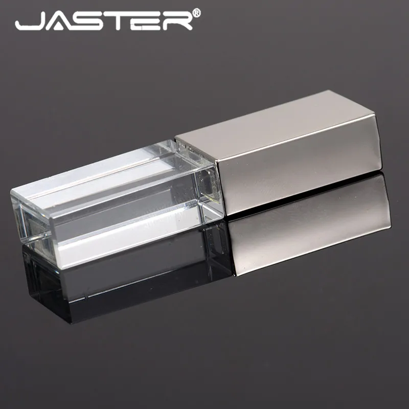 JASTER USB 2.0 Nový crystal Vlastné LOGO Crystal Pamäť Flash s Darčeka 4 GB 8 GB 16 GB 32 GB, 64 GB (Viac 10pcs Zadarmo Logo)