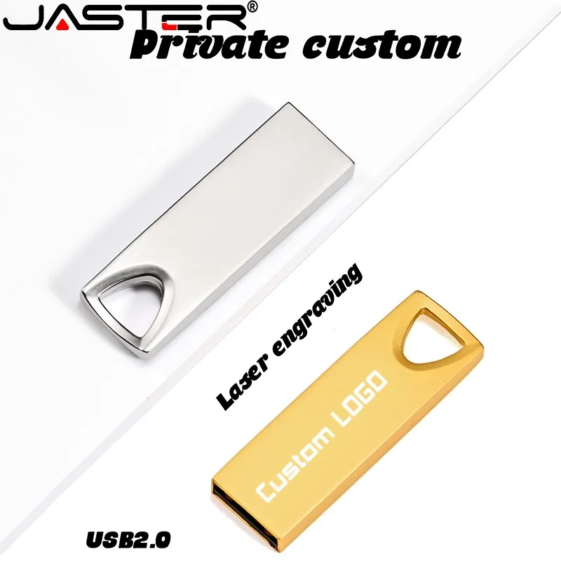 JATESR Metalen Mini USB Flas64GB 32 GB, 16 GB 8 GB 4 GB Pero Jednotky kl ' úč Vodotesný Strieborný U Diskov Memoria Cel USB Stick Darček Stick