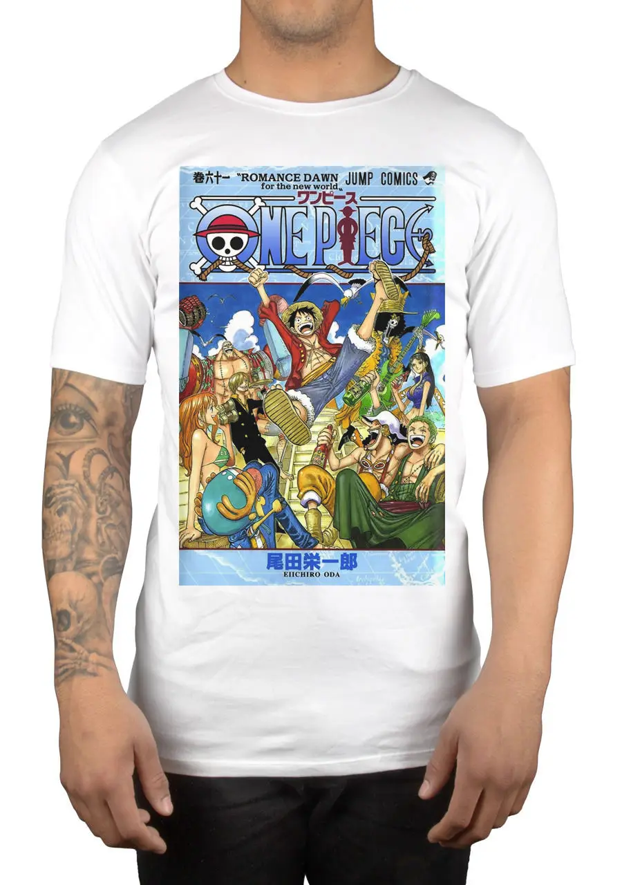 Jeden Kus Piráti Posádky Strany Anime Grafické T-shirt Luff Slamený Klobúk Manga, Japonsko Kreslené t shirt mužov Unisex Nové Módne tričko