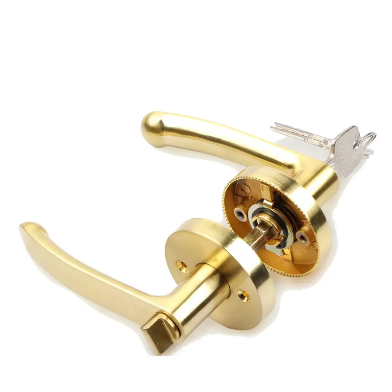 Jeden rukoväť skrutka zámok,Pre Wc, kúpeľňa,spálňa, s Kľúčom alebo Bez kľúča,čierna, zlatá farba,jednoduchá inštalácia,dvere, kovania