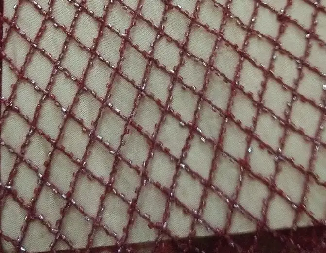 Jedinečný DiuDiu-048 výšivky francúzsky čistý čipky textílie s fulle sklenené korálky pre strán