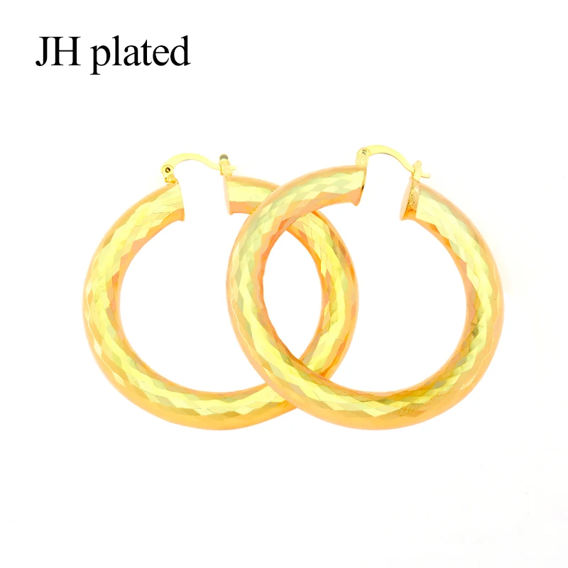 JHplated 2019 Populárne nové štýly Módne šperky Auricular kruhu Afrike Svadobné Zlato Náušnice pre ženy Strany Darčeky na Blízkom Východe