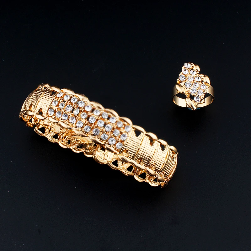 Jiayijiaduo Afriky Svadobné Šperky Dubaj Zlatá Farba Šperky Sady Romantické Farby Dizajn Sady Šperkov Náhrdelník Drop Shipping