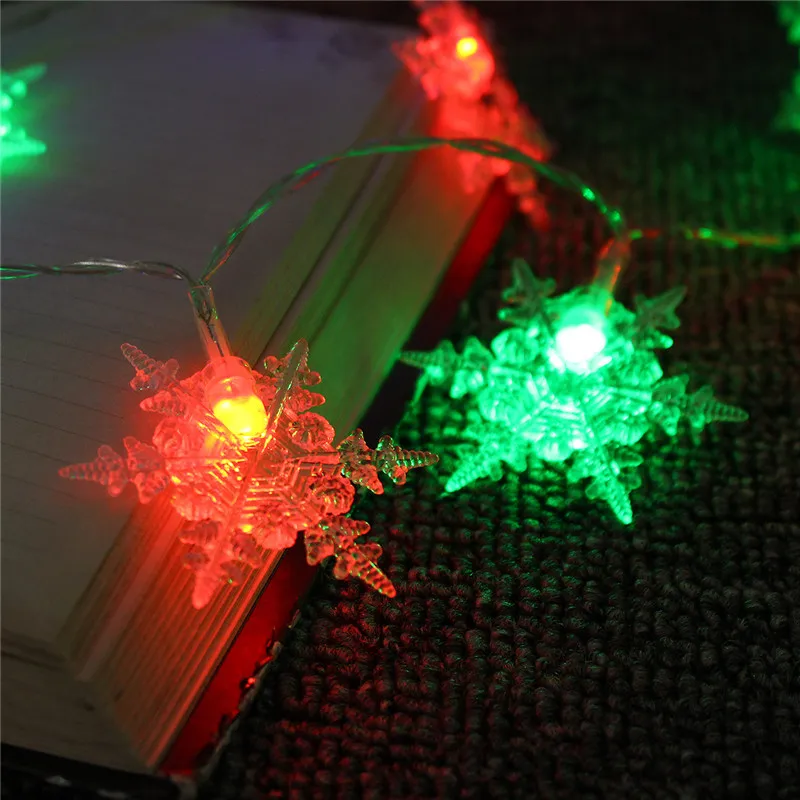 Jiguoor Batérie Powered 2.1 M 20LED Snowflake Fairy String Záves Okna Dovolenku Svetlo Svadobné, Vianočné Party Decor