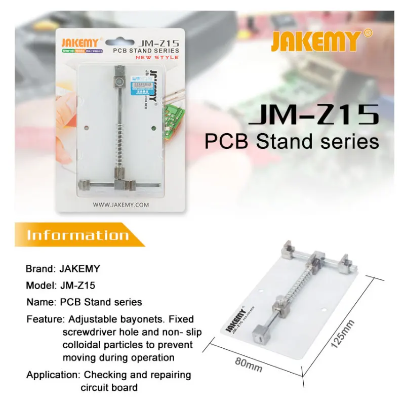 JM-Z15 Vysoko Kvalitné Profesionálne Odolné Elektronické Montážny Nástroj Mobilný Telefón Doska PCB Držiak na stojan na telefón opravy