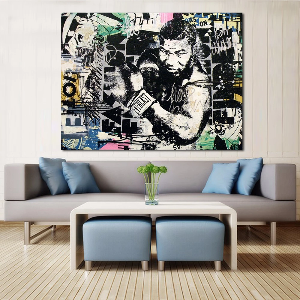 JQHYART Olej Maľby Nástenné Maľby Obývacia Izba Greg Gossel Nikdy Nebol Mike Tyson Obrazy Na Plátne Moderné Č Rámu Obrázok