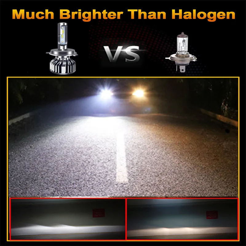KABOSTER Canbus H7 Led H11 9005 9006 H4 Svetlomety Lampa 16000Lm Vysoký Jas H8 H1 H3 Hb3 Hb4 Mini Veľkosť Led Auto Svetlá Žiarovky