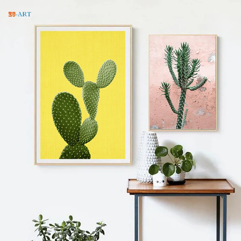 Kaktus Umenia, Tlače, Plagát na Stenu Umenie Botanická Plátno, Maľovanie obrazov na Stenu pre Obývacia Izba na Juh Západného Mexika Decor Č Rám