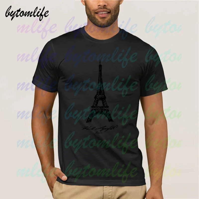 Karl Parížskej Eiffelovej Veže Lagerfeld T Shirt Lete Print Biele Tričko Oblečenie Populárne Tees Úžasné Krátky Rukáv Unikátny Muži Topy