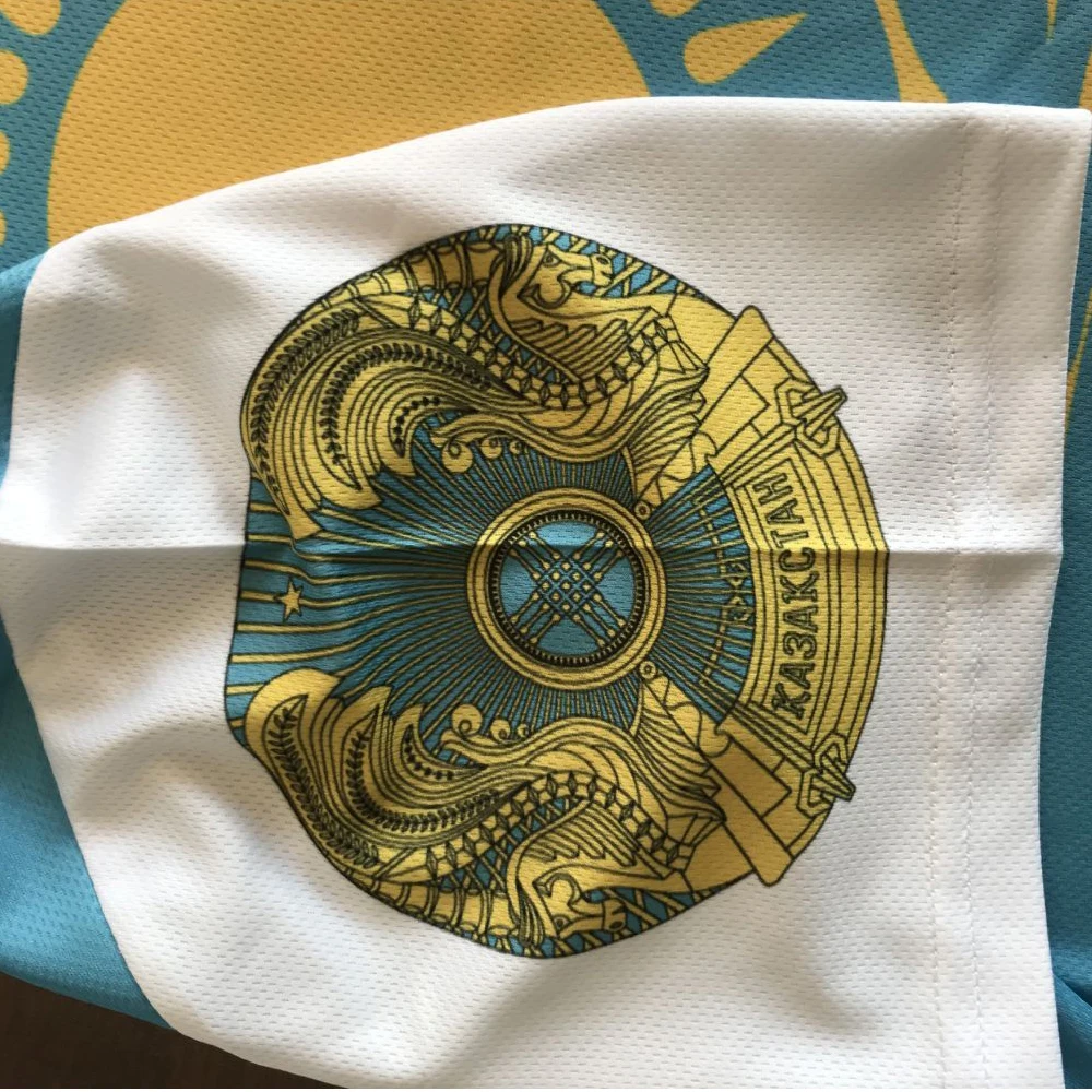 Kazachstan Vlastné Mužov Šport kazašský tshirts DIY QAZAQSTANE Znak T-Shirts Prispôsobiť KZ Krajine ruskej KAZ Kampaň tričko