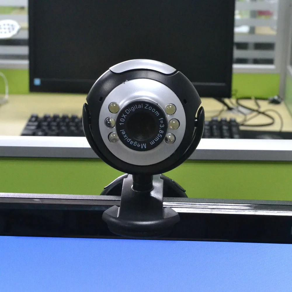 Kebidu NOVÝ USB 12M HD Kamera s Mikrofónom 30 Mega Pixel Web Cam 6 LED HD Webkamera Kamera MIKROFÓN PRE PC, NOTEBOOK