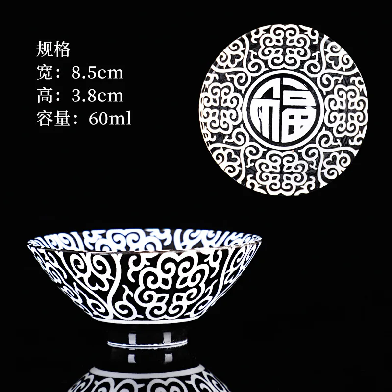 Klasické Čierne Keramické Šálku Čaju Čínskej Kung-Fu Poháre Osobné Master Teacups Čajové Misky Drinkware 60ml