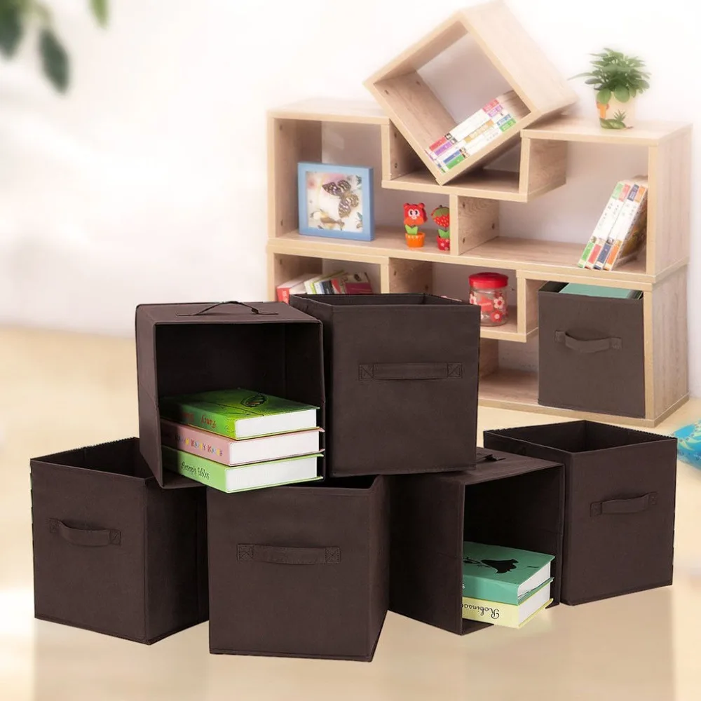 Knihy Kocka Organizátor 1 Ks Izba Oblečenie Home Box Úložný Skladacia Skladacie Textílie