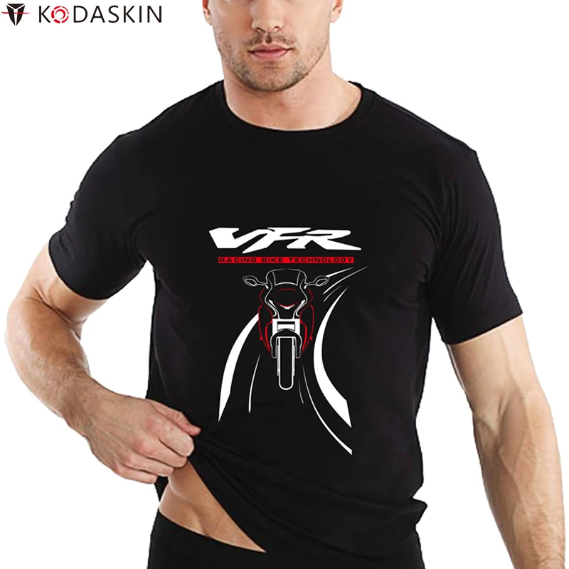 KODASKIN Motocykel T-shirt Tees Topy tričko Muži T-shirt pre Honda VFR 400 800 1200 X R