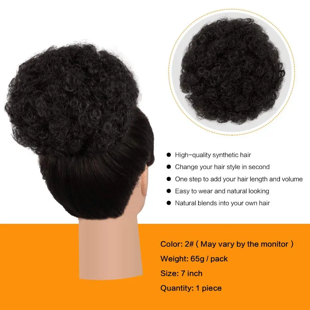 Kong&Li Krátke Afro Vlasy Buchta Lístkového Syntetické Kinky Kučeravé Chignon Hairpiece Pre Ženy Šnúrkou Copu Updo Predlžovanie Vlasov