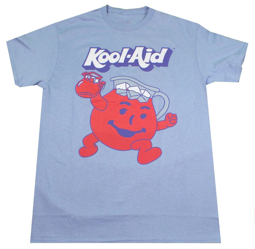 Kool Pomoci Klasické Logo Džbán T-Shirt Modrá Retro Vintage Classic Kraft Tee Mens Pre Mládež V Strednom Veku Staré Tee Tričko