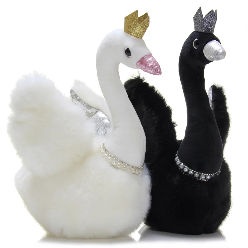 Korunu Black Swan bábiky Hračky Snow white rincess swan, plyšové hračky Plyšové Víla black swan Dievča bábiku Pre dieťa darček k Narodeninám, svadobné