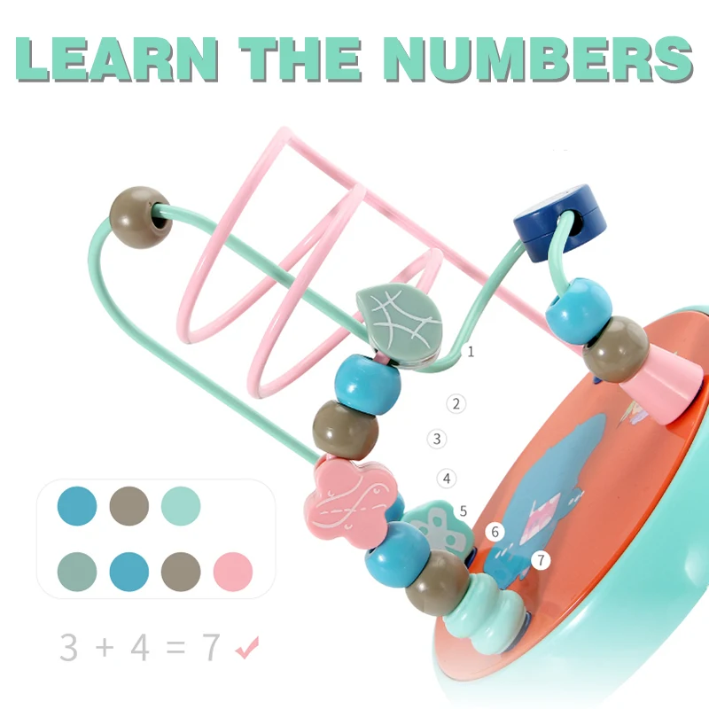 Korálky Bludisko Puzzle, Hračky pre Deti 3D Obežnej dráhe Vzdelávania Vzdelávacie Hra pre Deti od 1 do 3 Baby Tvorivosti Montessori Dievčatá Chlapci