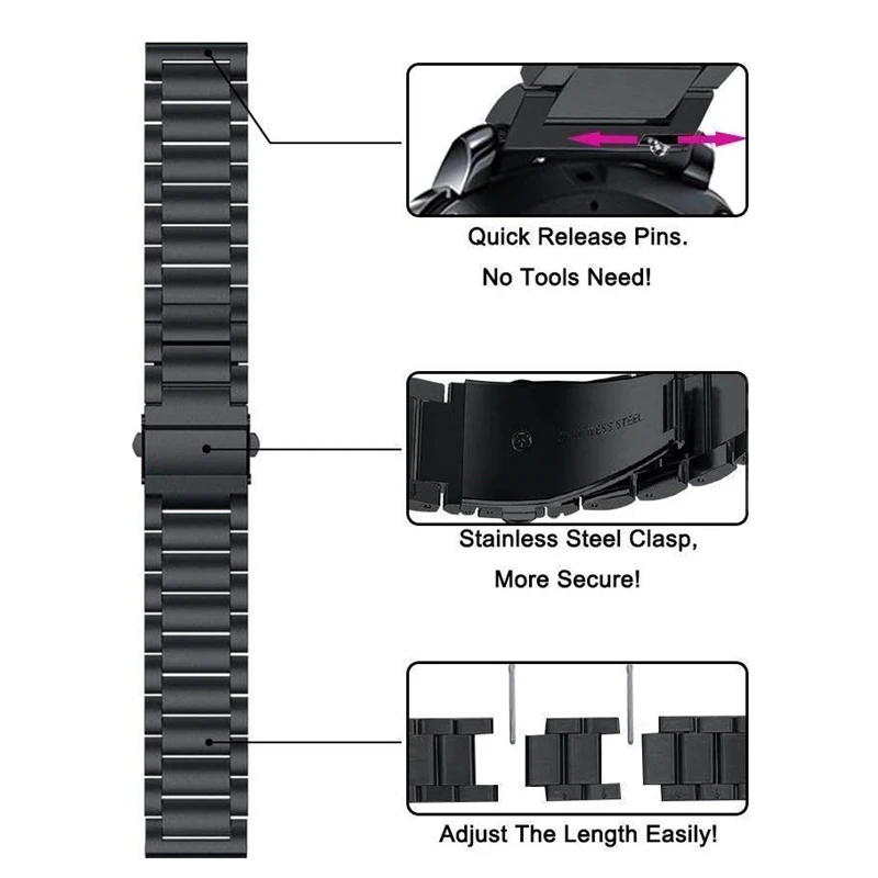 Kovové 22 mm sledovať kapela popruh Pre Huawei sledovať GT 2 46 mm smartwatch Nahradenie náramok Pre Huawei sledovať GT 42mm 46 mm