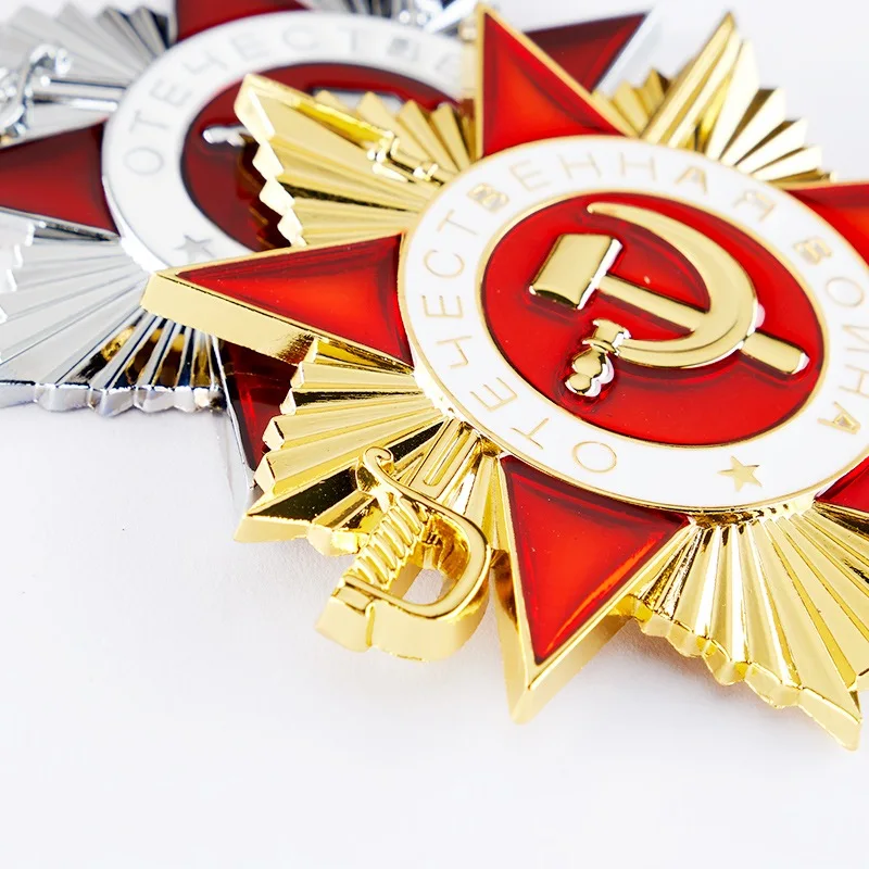 Kovové nálepky, druhej svetovej Vojny, objednávky z Veľkej Vlasteneckej Vojny Sovietskeho CCCP, ruský insígnie starožitnosti