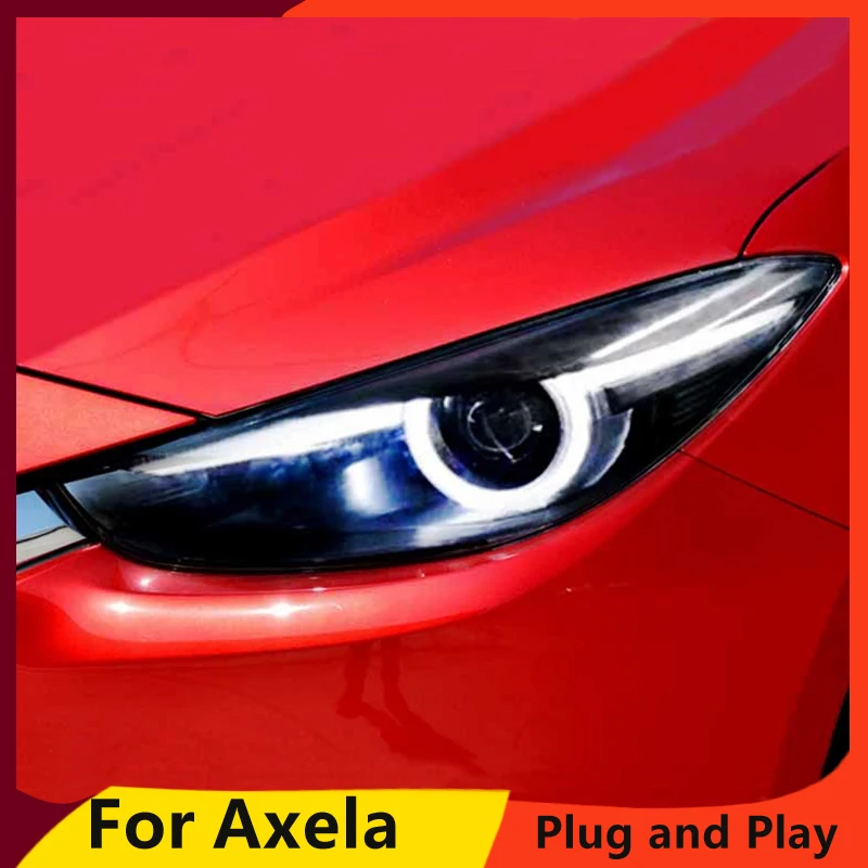 KOWELL Auto Styling pre Mazda 3 Svetlomety 2017 Nová Mazda3 Axela LED Reflektor Pôvodné DRL Bi Xenon Šošovky, Vysoká Nízka Lúč Parkovanie
