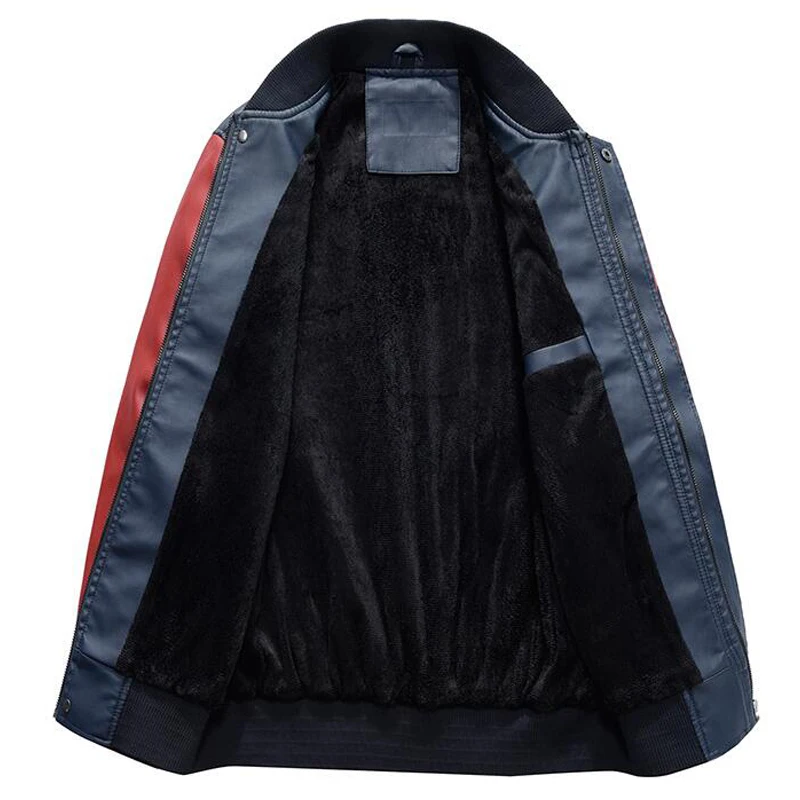 Kožená Bunda Mužov 2020 Zimné Výšivky Bundy Pu Coats Slim Fit College Luxusné Fleece Pilot Bomber Bundy casaco masculino