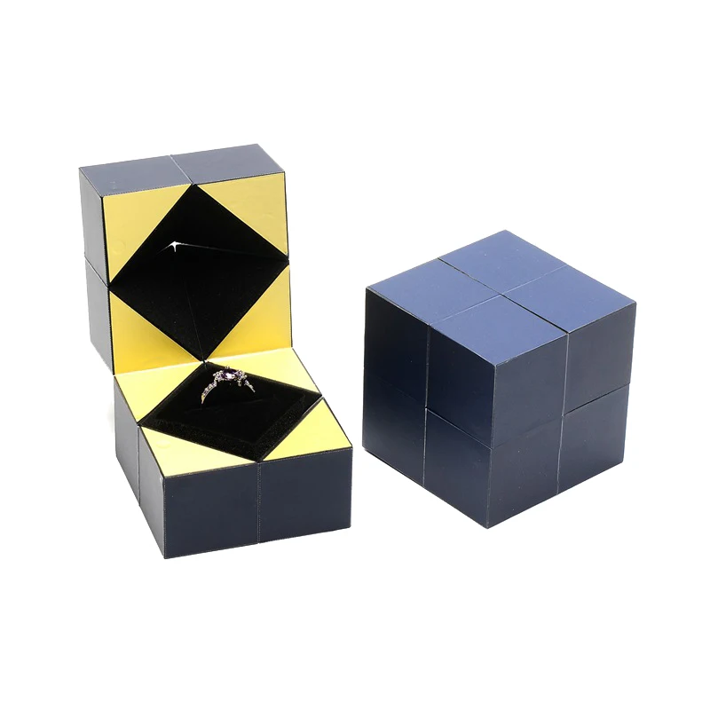 Kreatívny Krúžok a Puzzle Šperky Box, Krúžok Box Rotujúce Šperky, Darčekové Krabice, Dve Otvorenie Metódy