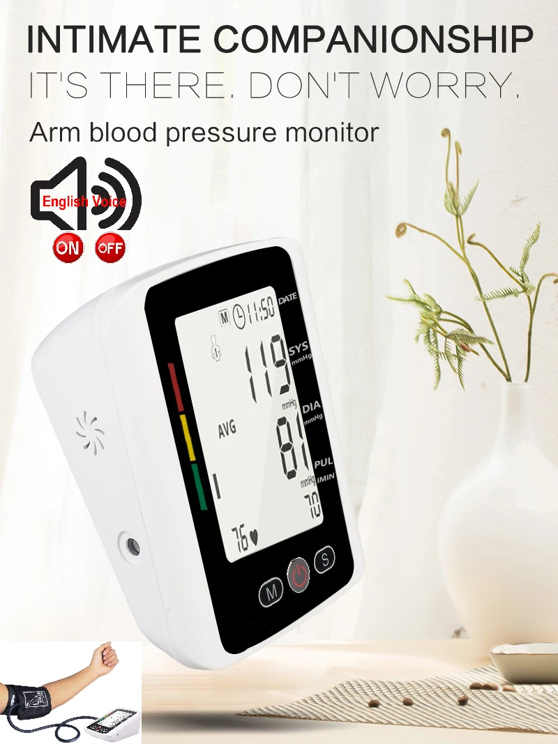 Krvný Tlak Monitor Rameno Krvný Tlak Meter Zariadenia, Zdravotnícke Zariadenia, Rameno Krvný Tlak Sphygmomanometer