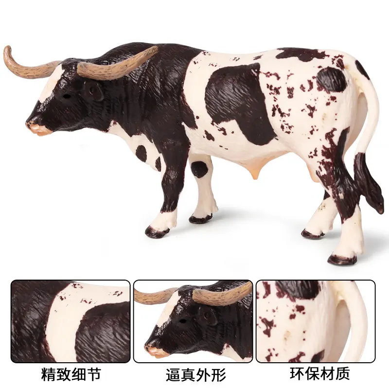 Krásne Hydiny Krava Model Simulácie Farmy Zvierat Calltle Jak Býk, VÔL Teľa Akčné Figúrky PVC Vzdelávacie Deti Hračka Darček
