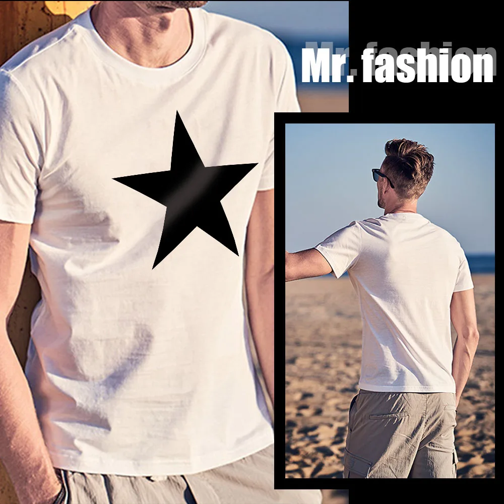 -krátke rukávy lete bežné T-shirt fashion T-shirt pánske plus veľkosť top 2020 Zábavné Pentagram vytlačené pánske T-shirt