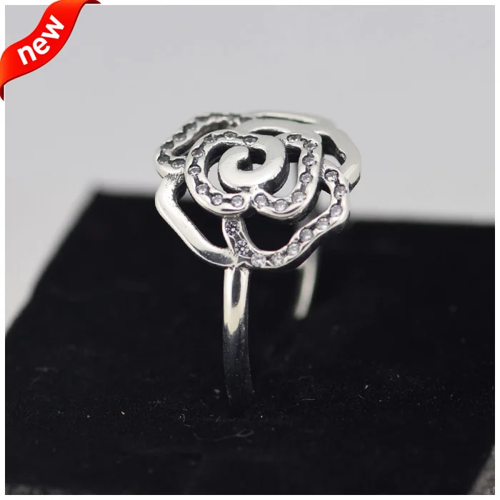 Krúžok Rose Strieborné Prstene Pre Ženy Muži Ženy Ring 925 Šperky Šterlingov Strieborné Snubné prstene